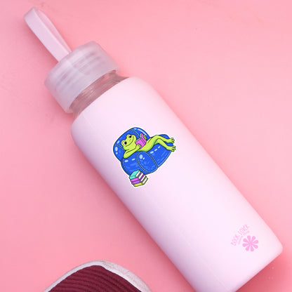 Bookish Frog vinyl sticker - Kindle decal for readers
