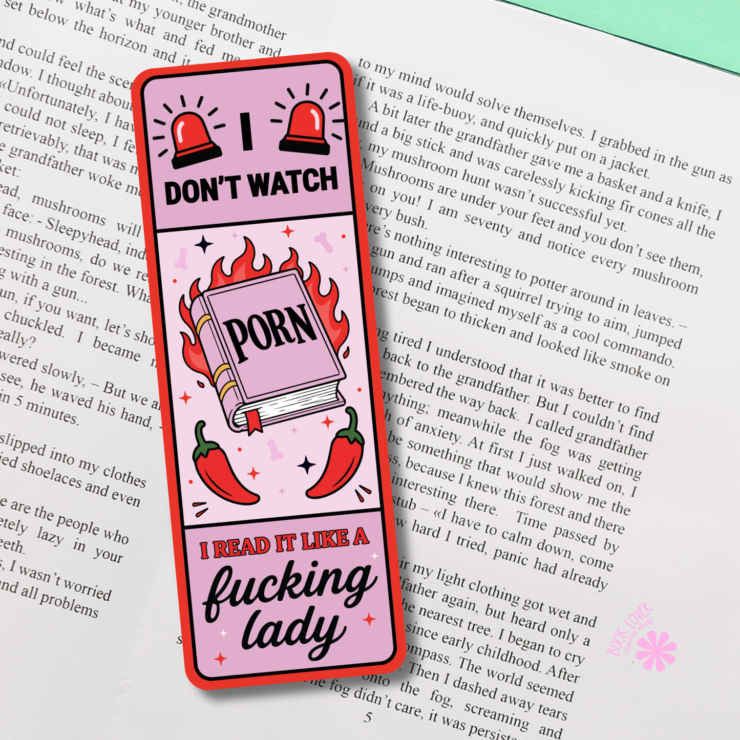 Spicy Book Bookmark - I Read It Like a Lady