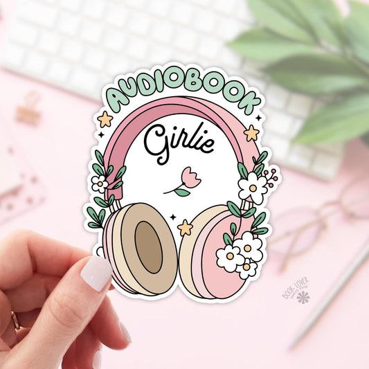 Audiobook Girlie Stickers / Bookish Stickers / Book Lover Gift / Bookish Merch / Kindle Sticker / Smut Reader / Reading Lover / E-Reader