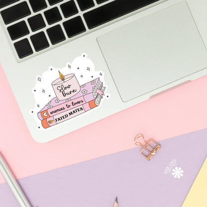 Slow Burn Stickers / Enemies to lovers / Fated Mates / Bookish Stickers / Book Lover Gift / Bookish Merch / Kindle Sticker / Smut Reader
