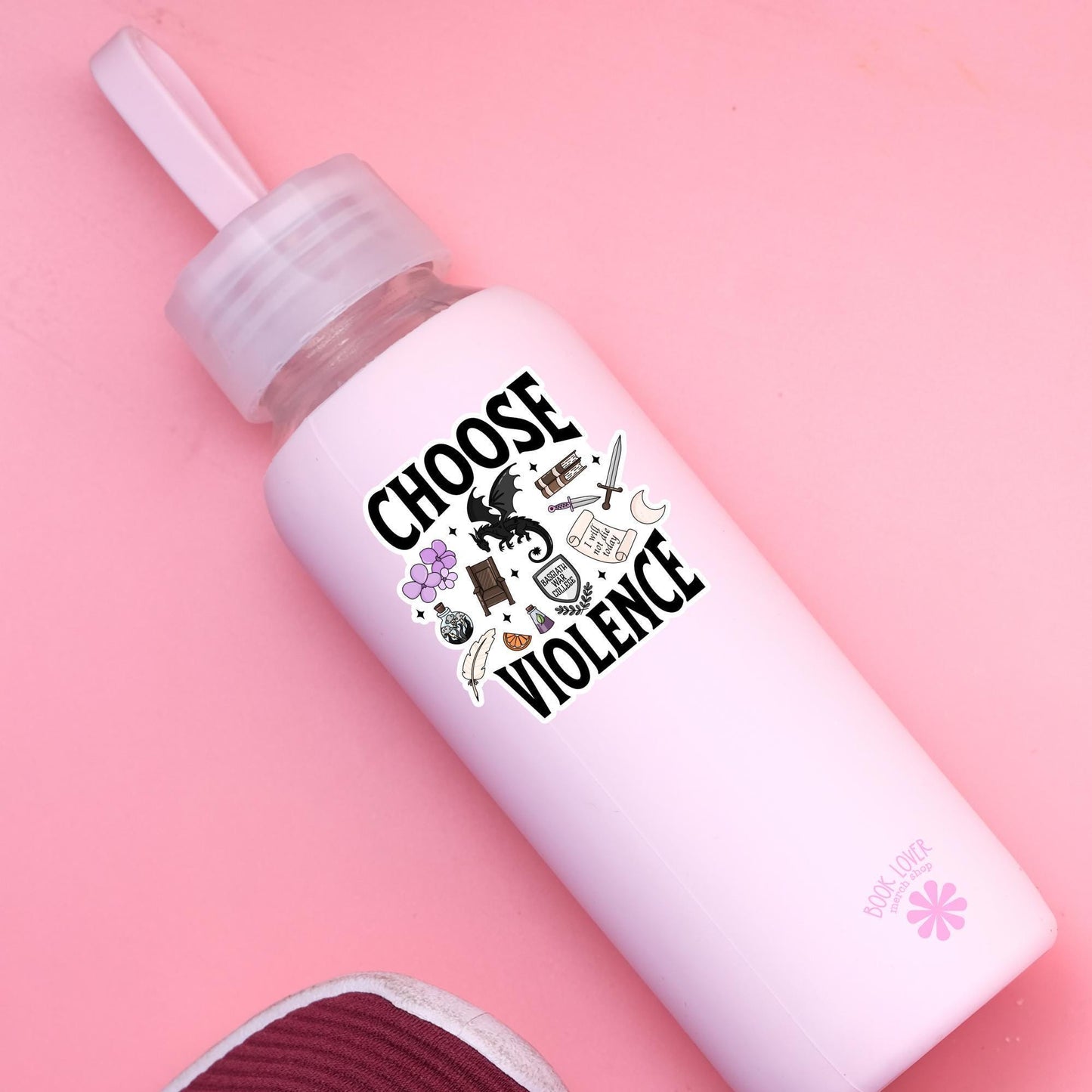 Choose Violence Stickers / Bookish Stickers / Book Lover Gift / Bookish Merch / Kindle Sticker / Smut Reader / Reading Lover / E-Reader