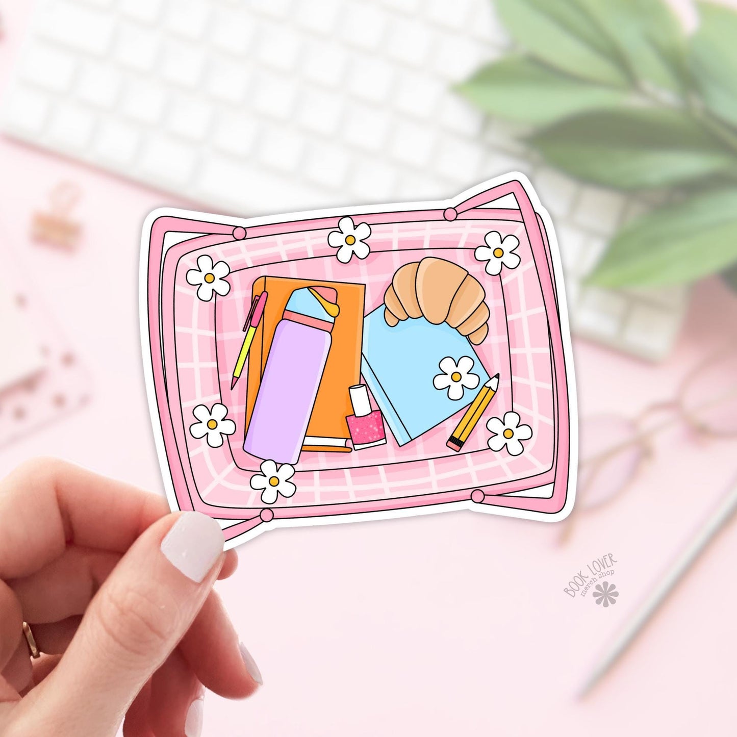 Girlie Basket Stickers / Bookish Stickers / Book Lover Gift / Bookish Merch / Kindle Sticker / Smut Reader / Reading Lover / E-Reader