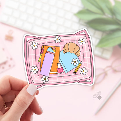 Girlie Basket Stickers / Bookish Stickers / Book Lover Gift / Bookish Merch / Kindle Sticker / Smut Reader / Reading Lover / E-Reader