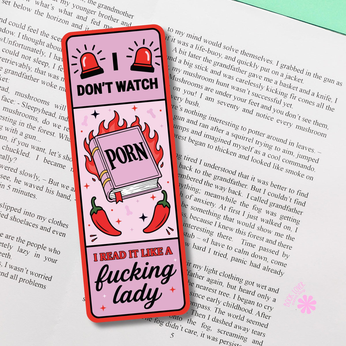 Spicy book bookmark, book club gift for readers