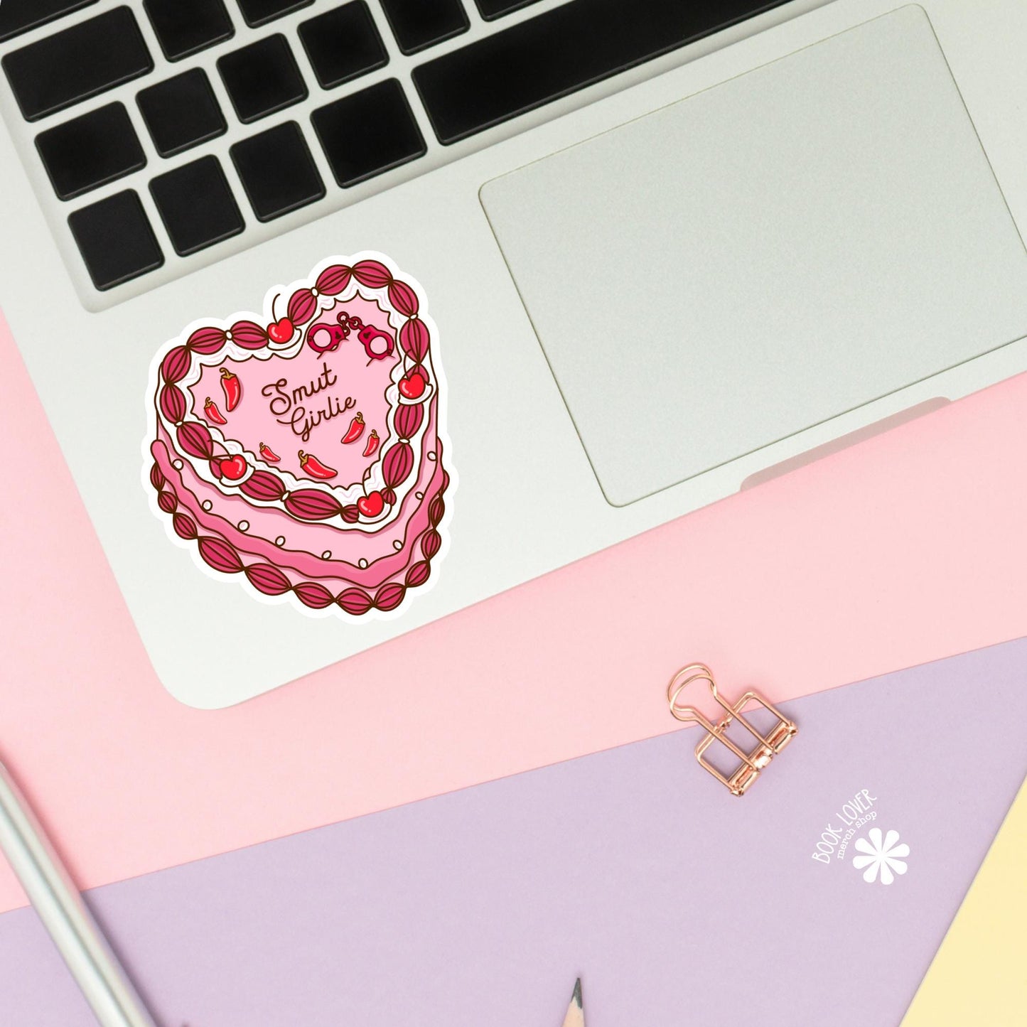 Smut Girlie Cake Stickers / Bookish Stickers / Book Lover Gift / Bookish Merch / Kindle Sticker / Smut Reader / Reading Lover / E-Reader