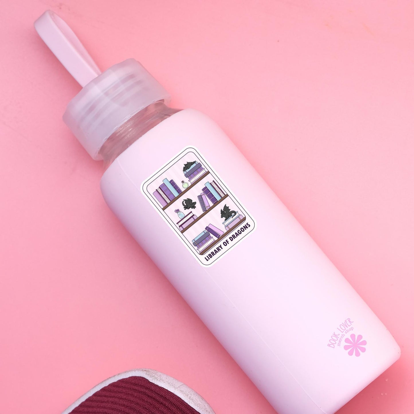 Library Of Dragons Stickers / Bookish Sticker / Book Lover Gift / Bookish Merch / Kindle Sticker / Fantasy Reader / Reading Lover / E-Reader