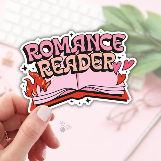Romance Reader Sticker / Bookish Stickers / Book Lover Gift / Bookish Merch / Kindle Sticker / Smut Reader / Reading Lover / E-Reader