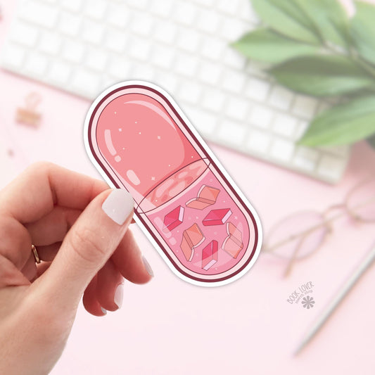 Bookish Pills Stickers / Bookish Stickers / Book Lover Gift / Bookish Merch / Kindle Sticker / Smut Reader / Reading Lover / E-Reader
