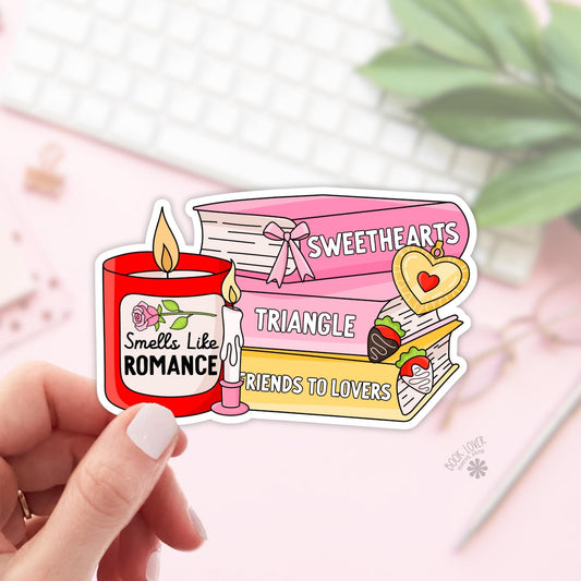 Smells Like Romance Stickers / Bookish Stickers / Book Lover Gift / Bookish Merch / Kindle Sticker / Smut Reader / Reading Lover / E-Reader