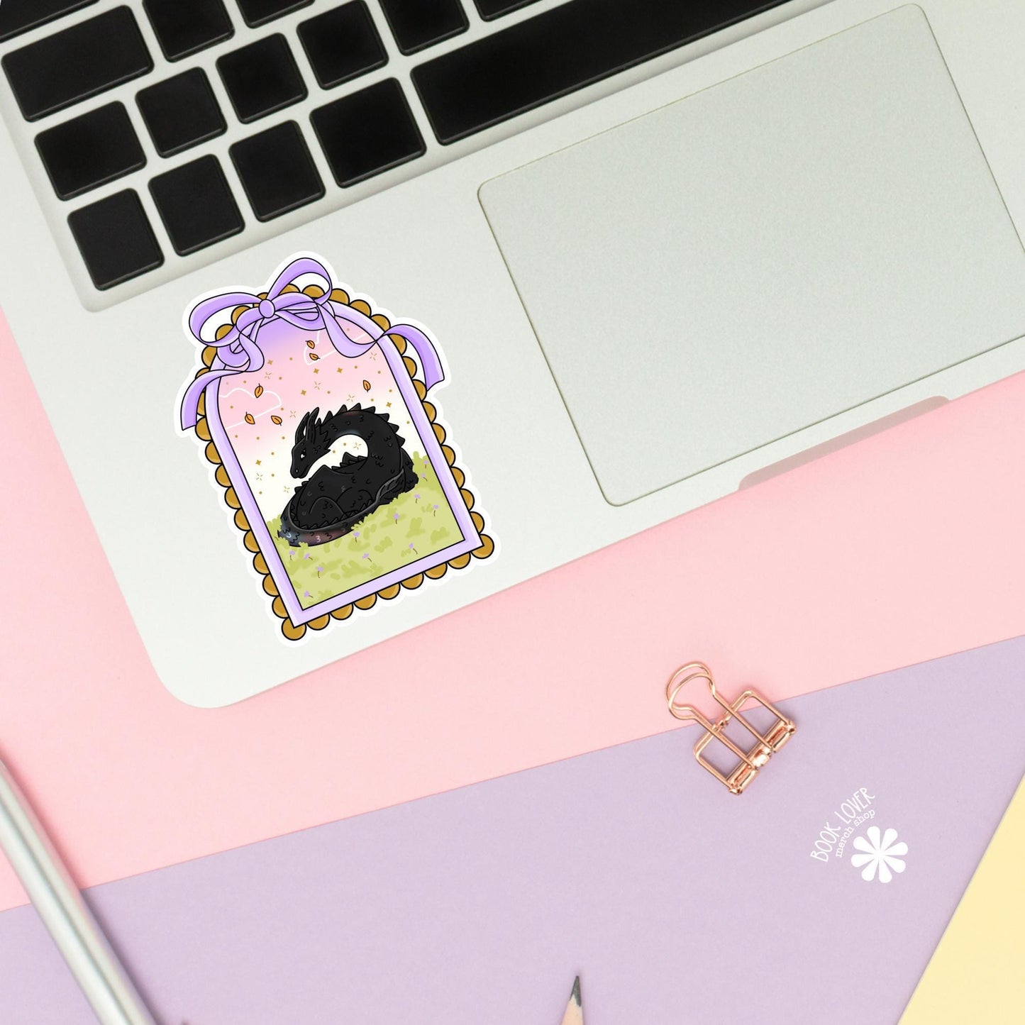 Dragon Stickers / Bookish Stickers / Book Lover Gift / Bookish Merch / Kindle Sticker / Fantasy Reader / Reading Lover / E-Reader