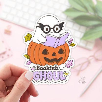 Bookish Ghoul Ghost Stickers / Halloween Bookish Stickers / Book Lover Gift / Bookish Merch / Kindle Sticker / Reading Lover / E-Reader