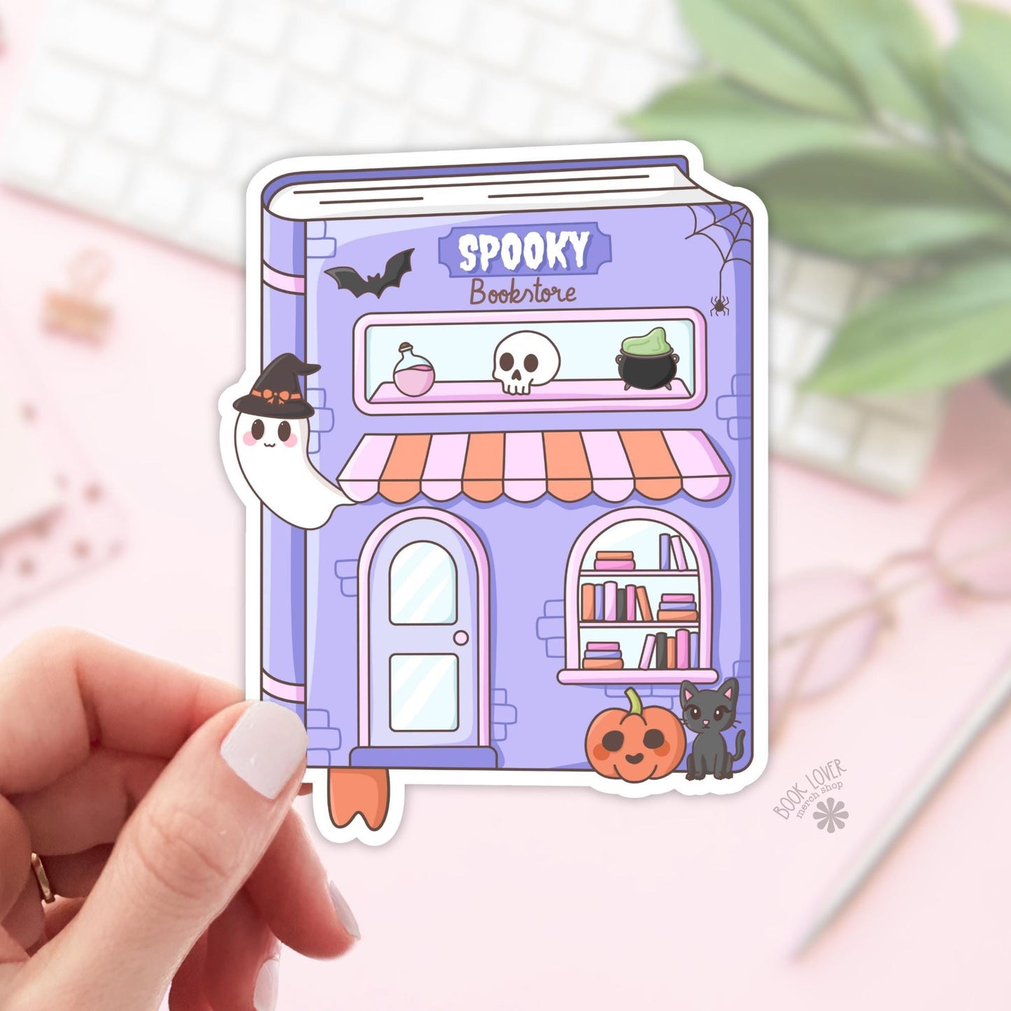 Spooky Bookstore Stickers / Halloween Bookish Stickers / Book Lover Gift / Bookish Merch / Kindle Sticker / Smut Reader / Reading Lover