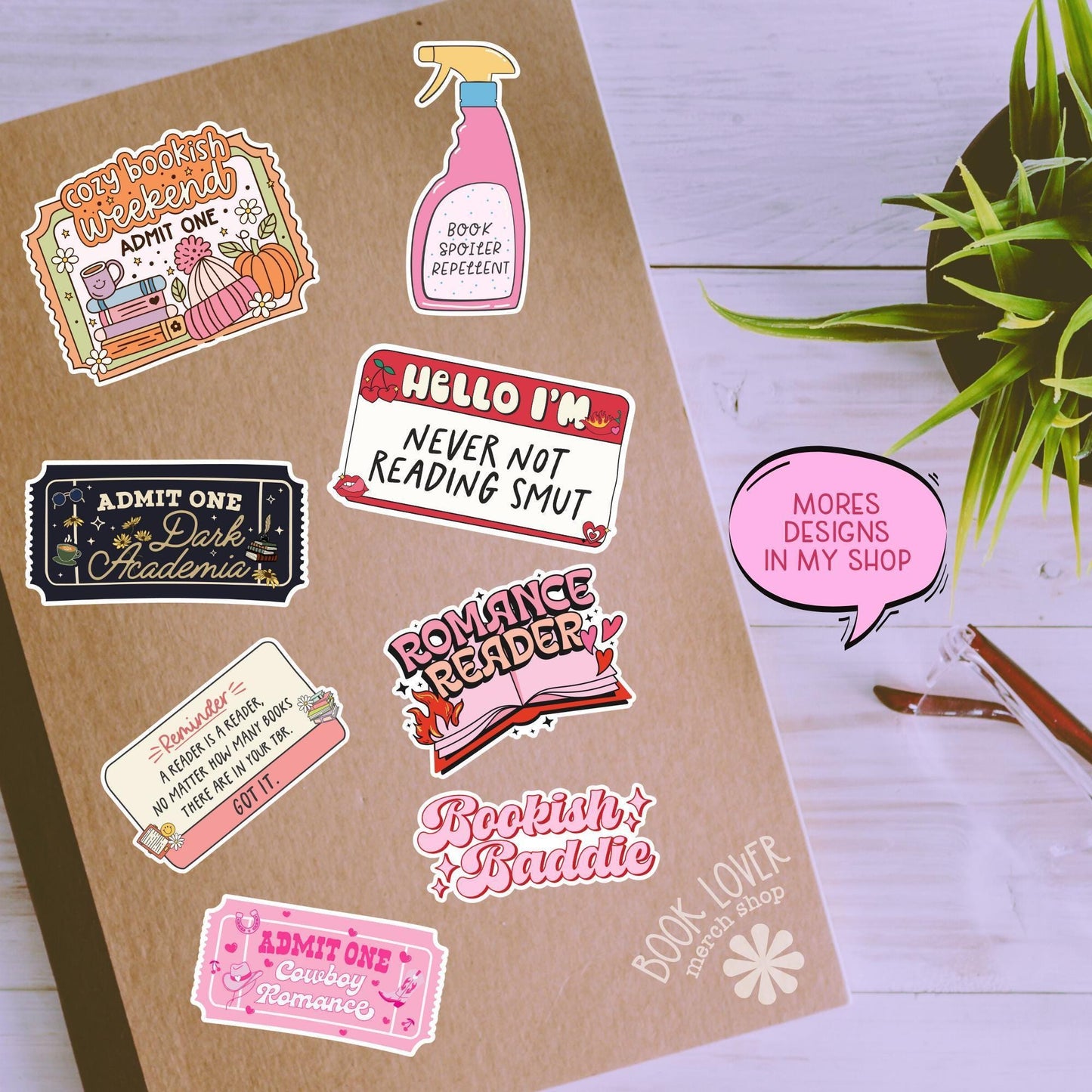 Christmas Stickers / Christmas Bookish Stickers / Book Lover Gift / Bookish Merch / Kindle Sticker / Smut Reader / Reading Lover / E-Reader