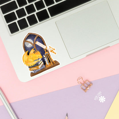 Sleepy Little Book Dragon Stickers / Bookish Stickers / Book Lover Gift / Bookish Merch / Kindle Sticker / Fantasy Reader / Reading Lover