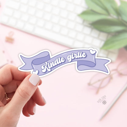 Kindle Girlie Banner Sticker / Bookish Stickers / Book Lover Gift / Bookish Merch / Kindle Sticker / Smut Reader / Reading Lover / E-Reader