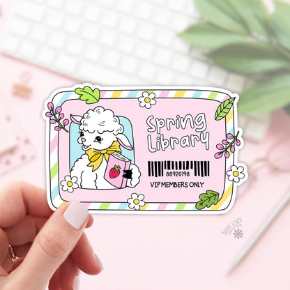 Spring Library Stickers / Bookish Spring Stickers / Book Lover Gift / Bookish Merch / Kindle Sticker / Reading Lover / E-Reader