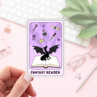 Fantasy Reader Stickers / Bookish Stickers / Book Lover Gift / Bookish Merch / Kindle Sticker / Smut Reader / Reading Lover / E-Reader
