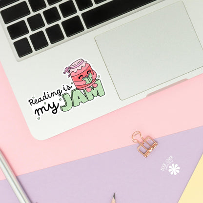 Reading is My Jam Stickers / Bookish Stickers / Book Lover Gift / Bookish Merch / Kindle Sticker / Smut Reader / Reading Lover / E-Reader