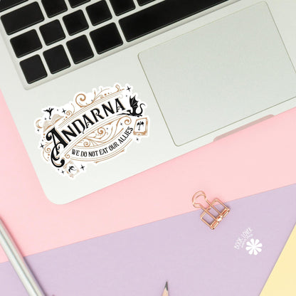 Andarna We Do Not Eat Our Allies Stickers / Bookish Stickers / Book Lover Gift / Bookish Merch / Kindle Sticker / Reading Lover / E-Reader