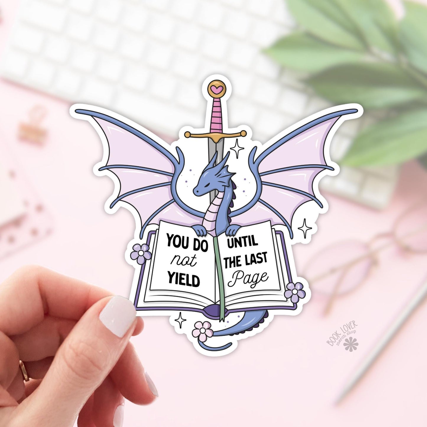 You Do Not Yield Until The Last Page Stickers / Bookish / Book Lover / Bookish Merch / Kindle Sticker / Fantasy Reader / Reading Lover