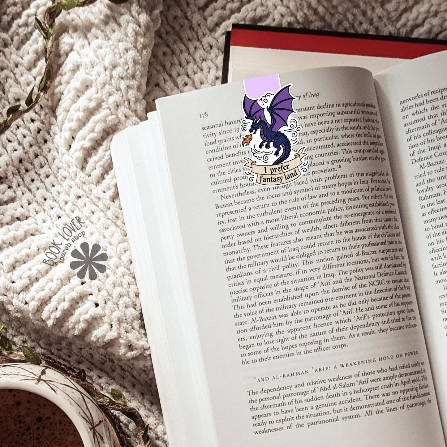 I prefer Fantasy Land Magnetic Bookmark / Dragon Bookish Bookmark / Book Lover Gift / Bookish Merch / Romantasy Reader / Reading Lover