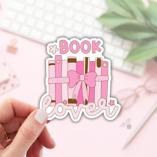 Book Lover Bow Sticker / Bookish Stickers / Book Lover Gift / Bookish Merch / Kindle Sticker / Smut Reader / Reading Lover / E-Reader