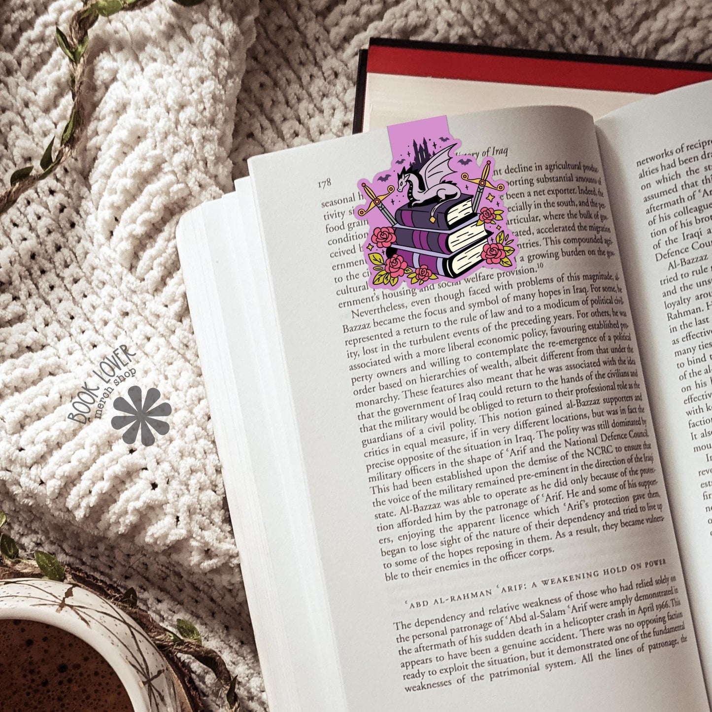 Fantasy Pile of Books Magnetic Bookmark / Bookish Bookmark / Book Lover Gift / Bookish Merch / Fantasy Reader / Reading Lover
