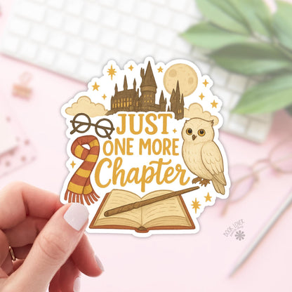 Magical Just One More Chapter Stickers / Bookish Stickers / Book Lover Gift / Bookish Merch / Kindle Sticker / Harry Reader / Reading Lover