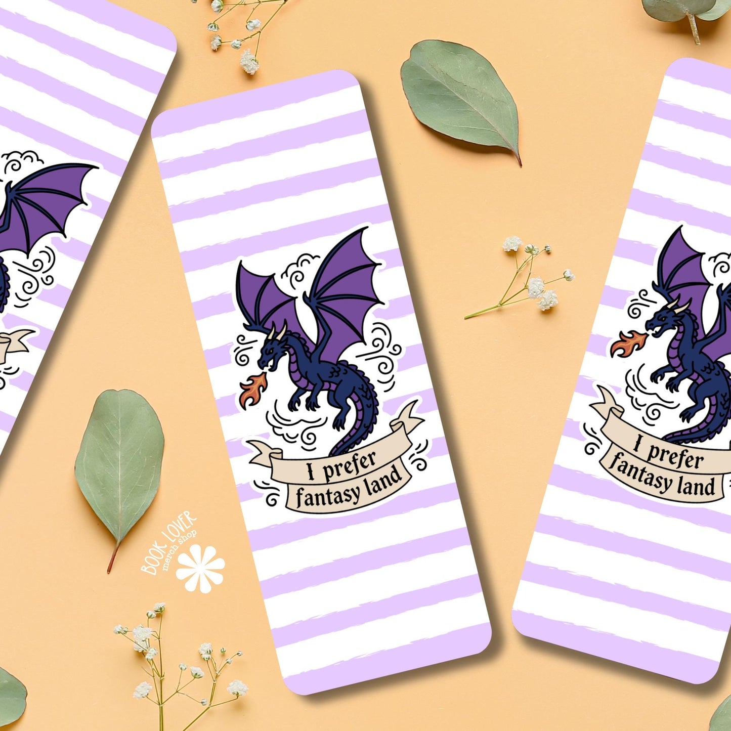 I prefer Fantasy Land Bookmark / Romantasy Bookish Bookmark / Book Lover Gift / Bookish Merch / Dragon Reader / Reading Lover