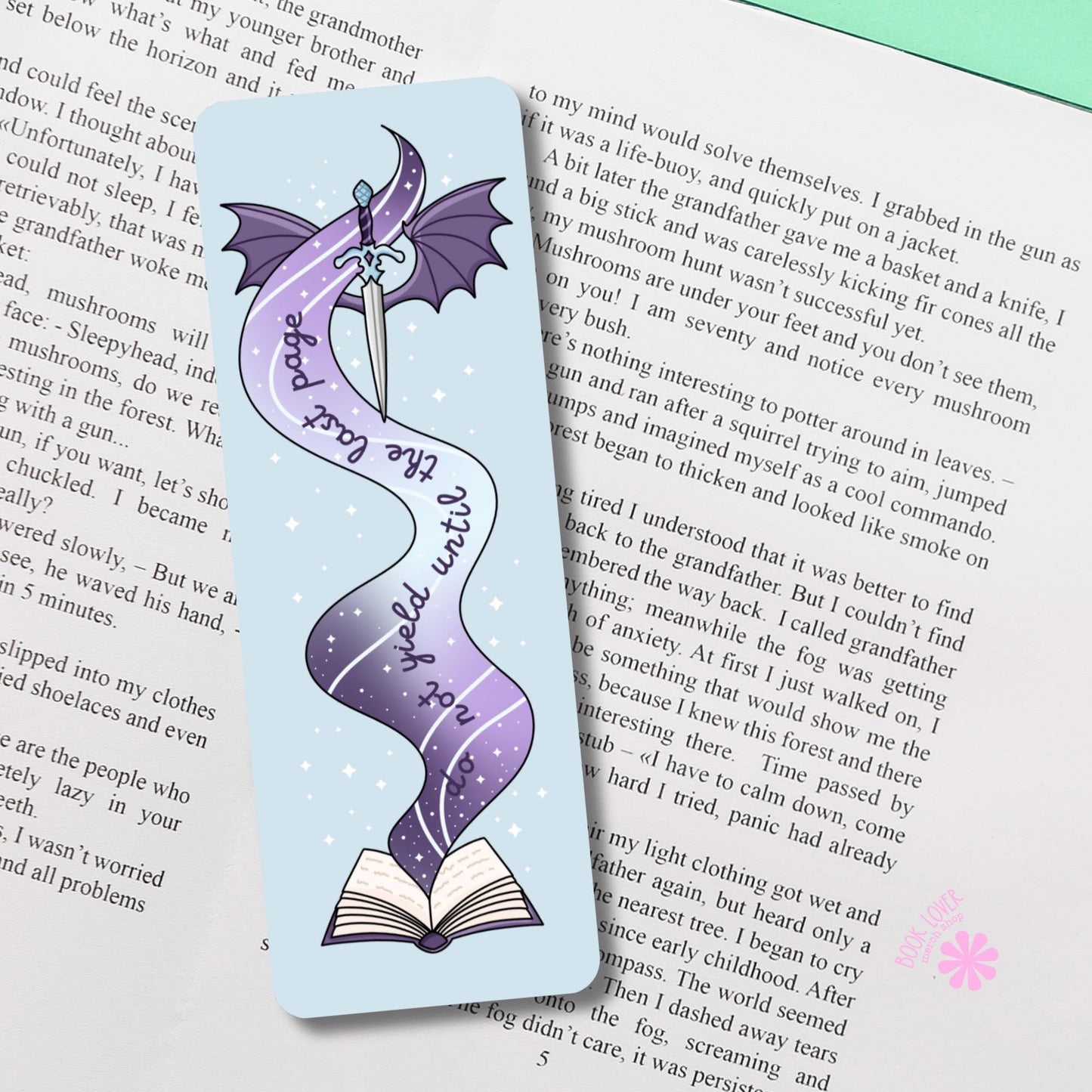 Do Not Yield Until The Last Page Bookmark / Dragon Bookish Bookmark / Book Lover Gift / Bookish Merch / Fantasy Reader / Reading Lover