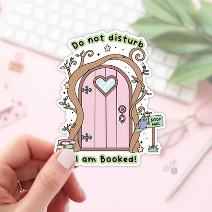 Do Not Disturb I Am Booked Stickers / Bookish Stickers / Book Lover Gift / Bookish Merch / Kindle Sticker / Smut Reader / Reading Lover