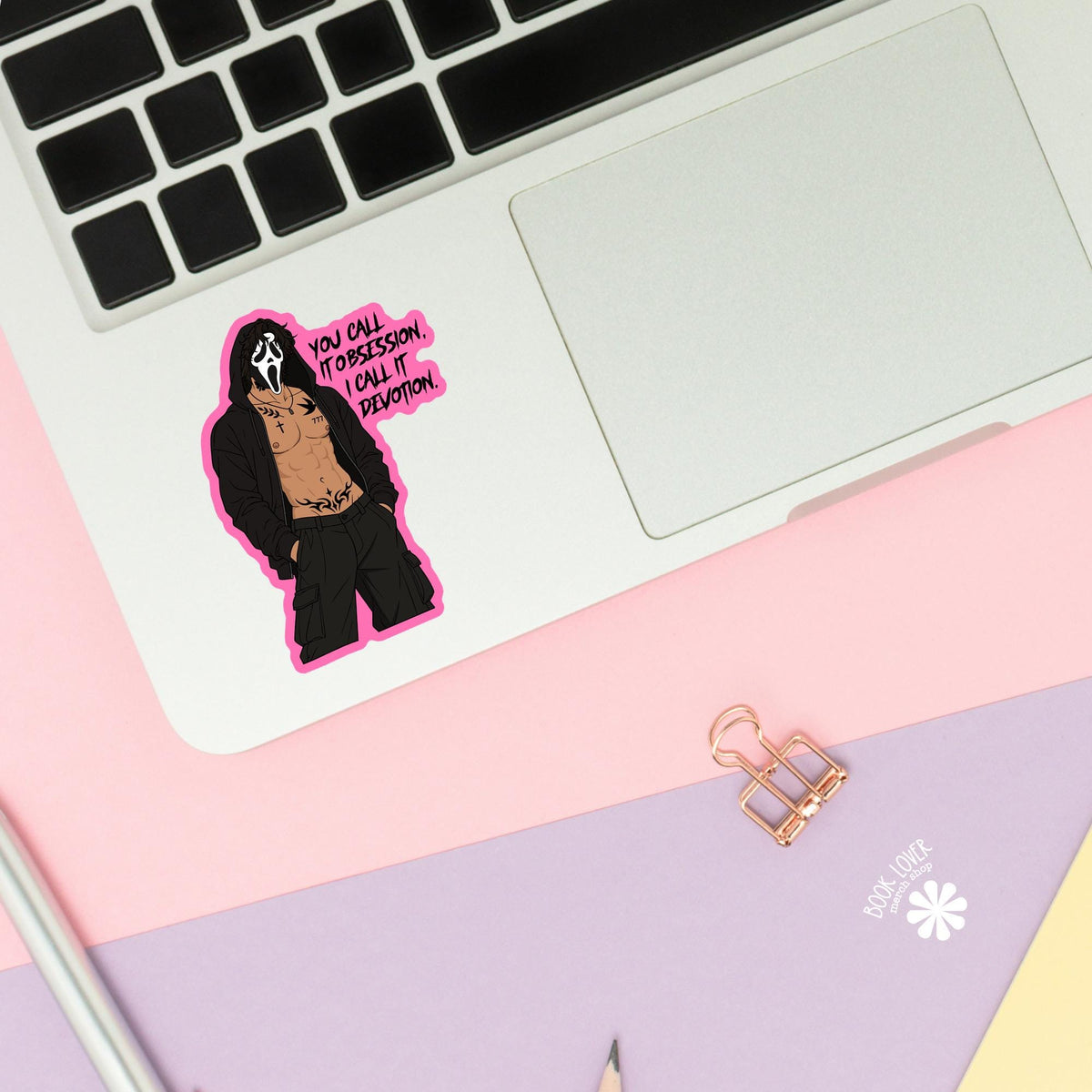 Dark Romance sticker close up, matte finish, book lover vinyl decal