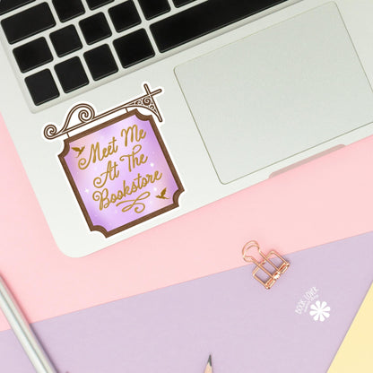 Meet Me At The Bookstore Stickers / Bookish Stickers / Book Lover Gift / Bookish Merch / Kindle Sticker / Fantasy Reader / Reading Lover