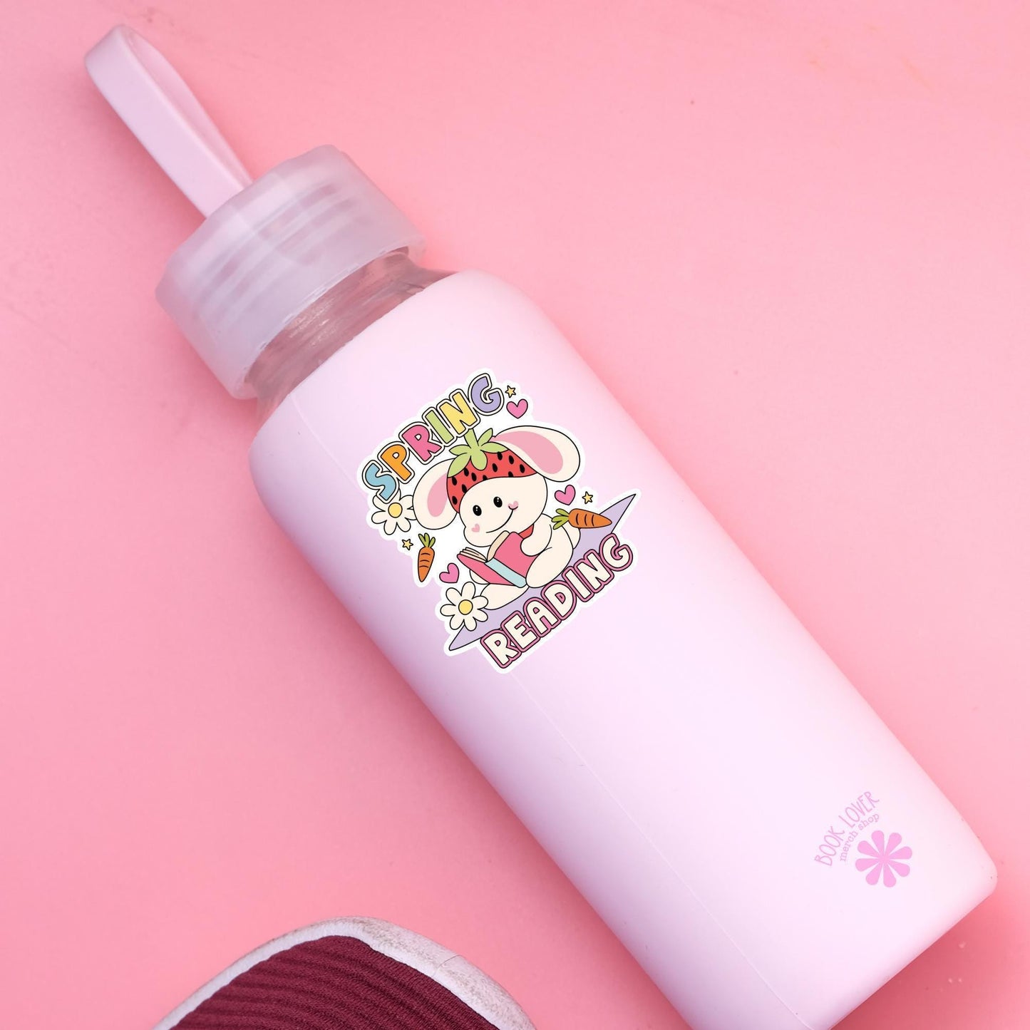 Spring Reading Bunny Stickers / Bookish Stickers / Book Lover Gift / Bookish Merch / Kindle Sticker / Cute Reader / Reading Lover / E-Reader