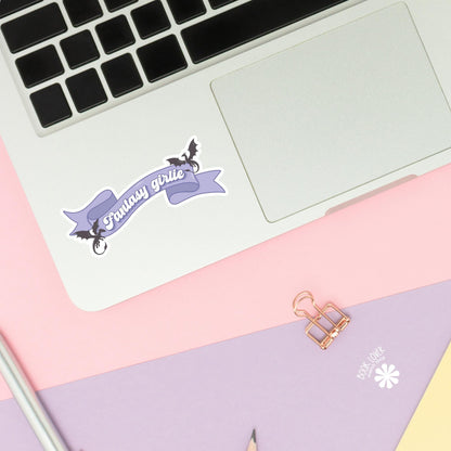 Fantasy Girlie Stickers / Bookish Stickers / Book Lover Gift / Bookish Merch / Kindle Sticker / Fantasy Reader / Reading Lover / E-Reader