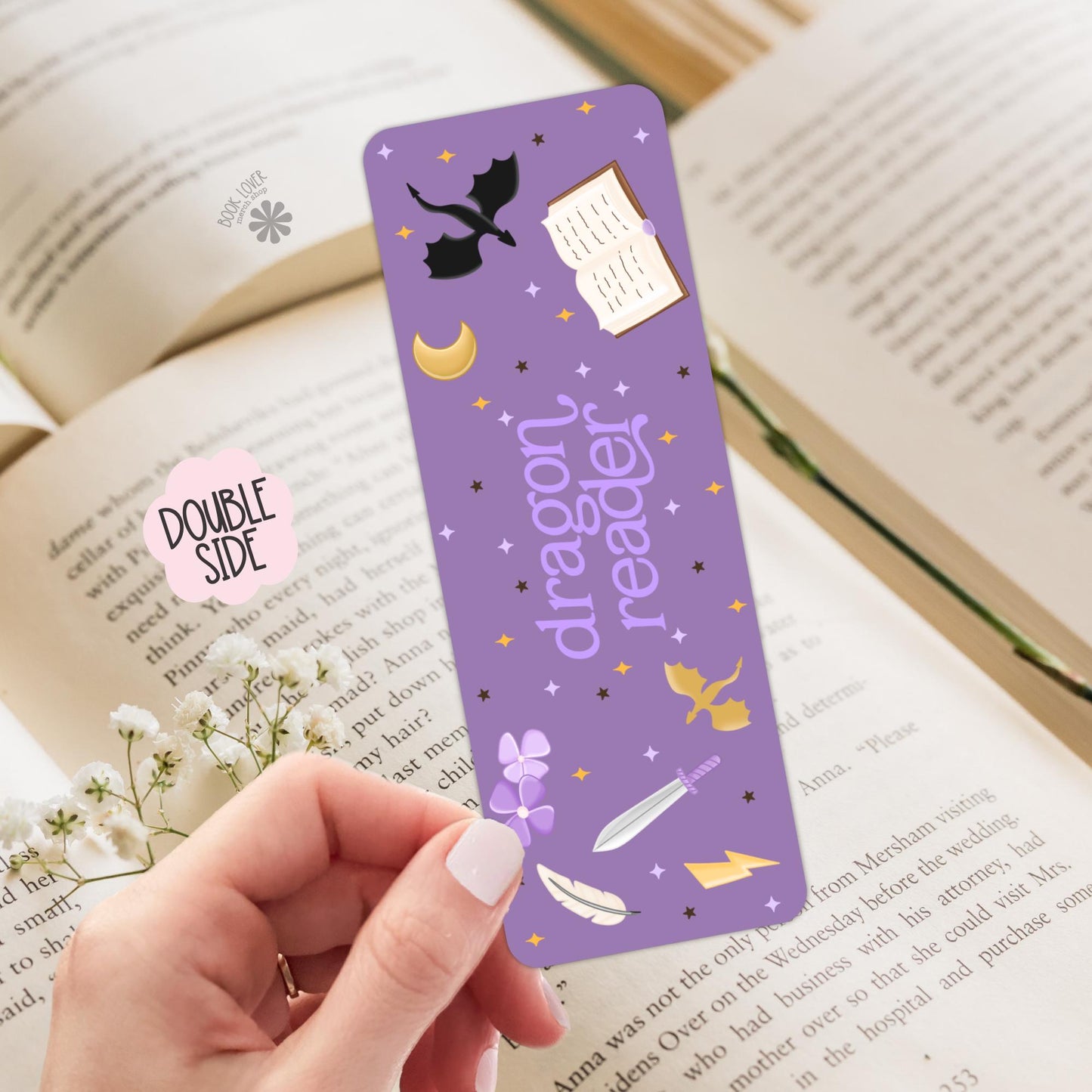 Dragon Reader Bookmark / Adventure Bookish Bookmark / Book Lover Gift / Bookish Merch / Fantasy Reader / Reading Lover