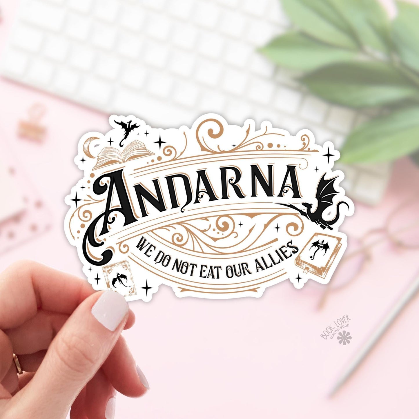 Andarna We Do Not Eat Our Allies Stickers / Bookish Stickers / Book Lover Gift / Bookish Merch / Kindle Sticker / Reading Lover / E-Reader