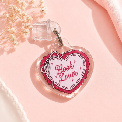 Coquette Bow Heart USB C dust plug, Kindle charm