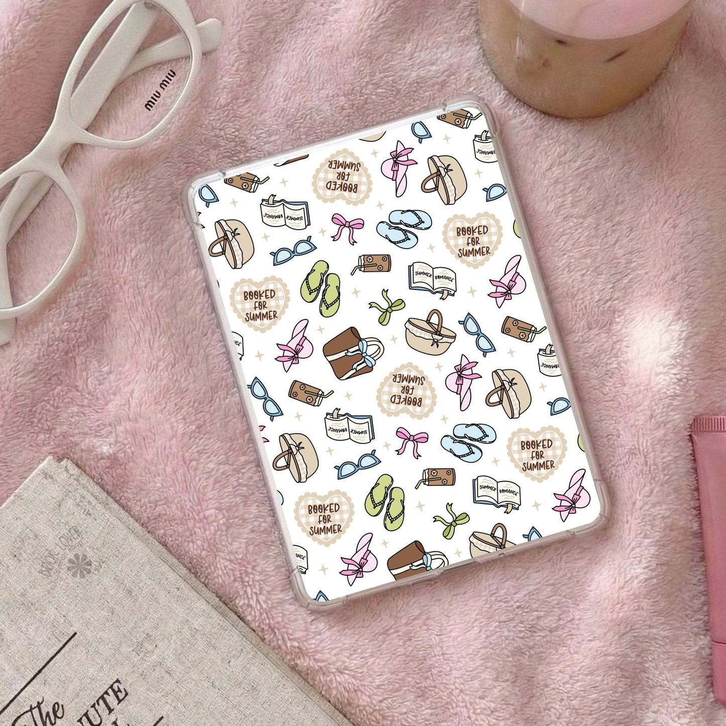 Booked for Summer Insert / Physical Product / Bookish Kindle Insert / Book Lover Gift / Bookish Merch / Vacation / Beach Reading Lover