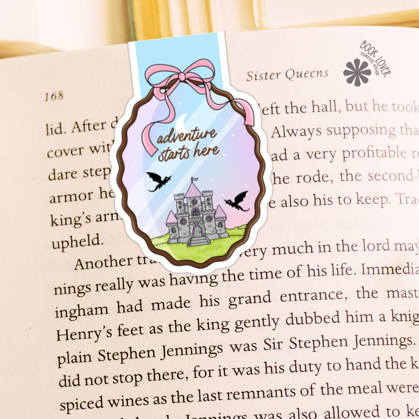 Adventure Starts Here Magnetic Bookmark / Bookish Bookmark / Book Lover Gift / Bookish Merch / Fantasy Reader / Reading Lover