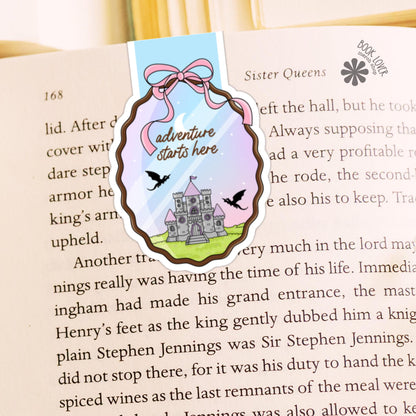 Adventure Starts Here Magnetic Bookmark / Bookish Bookmark / Book Lover Gift / Bookish Merch / Fantasy Reader / Reading Lover