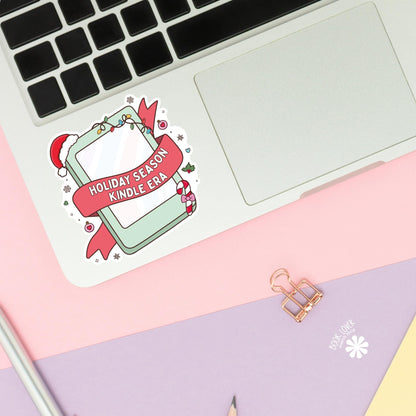Holiday Season Kindle Era Stickers / Bookish Stickers / Book Lover Gift / Bookish Merch / Kindle Sticker / Smut Reader / Reading Lover