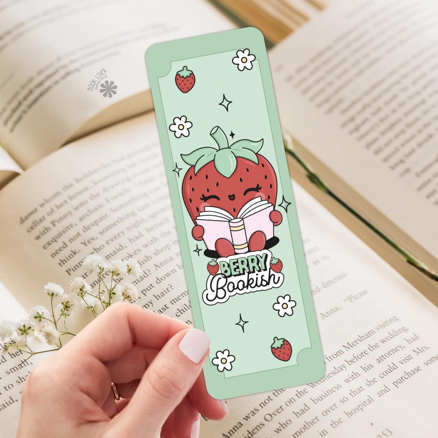 Berry Bookish Bookmark / Strawberry Bookish Bookmark / Book Lover Gift / Bookish Merch / Smut Reader / Reading Lover