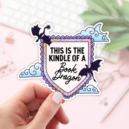 This is a Kindle of A Book Dragon Stickers / Bookish Stickers / Book Lover Gift / Bookish Merch / Kindle Sticker / Smut Reader