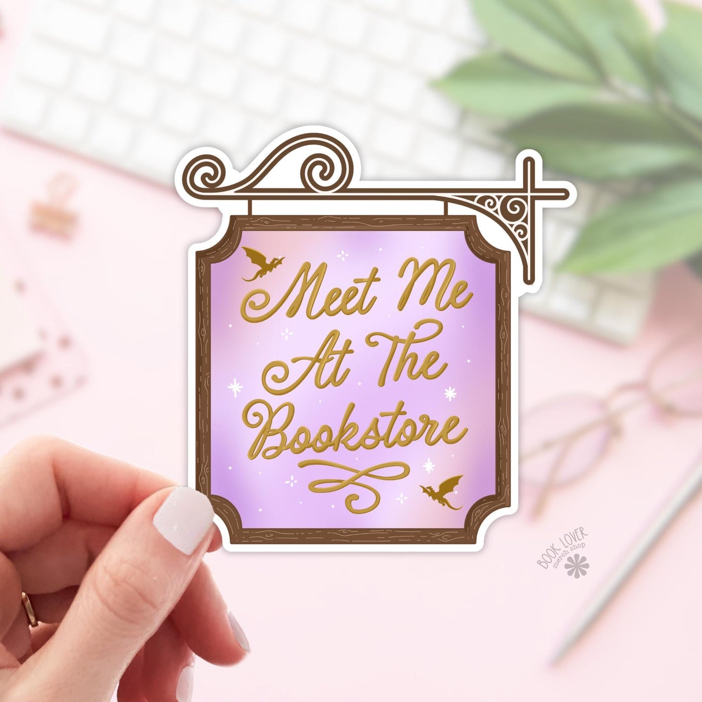 Meet Me At The Bookstore Stickers / Bookish Stickers / Book Lover Gift / Bookish Merch / Kindle Sticker / Fantasy Reader / Reading Lover
