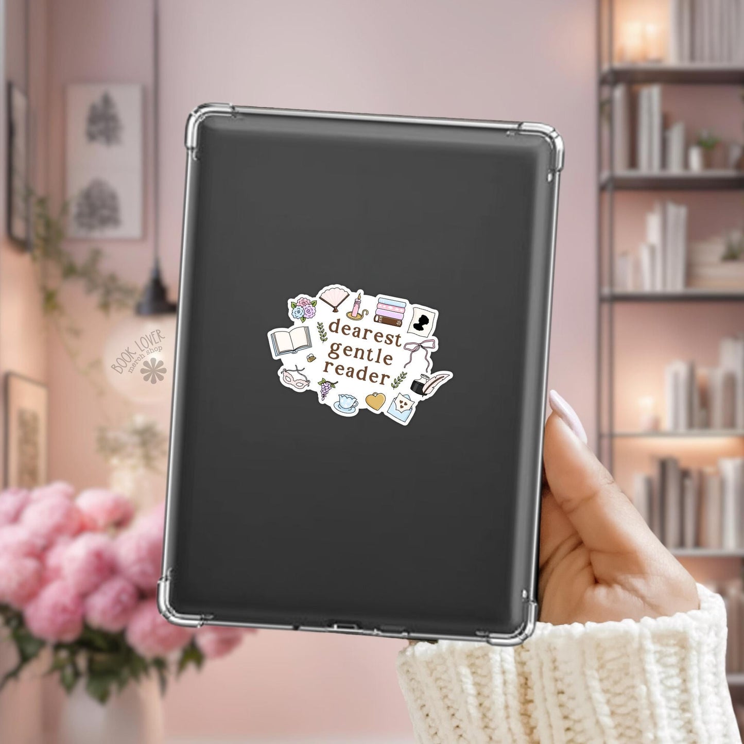 Dearest Gentle Reader Stickers / Bookish Stickers / Book Lover Gift / Bookish Merch / Kindle Sticker / Smut Reader / Reading Lover
