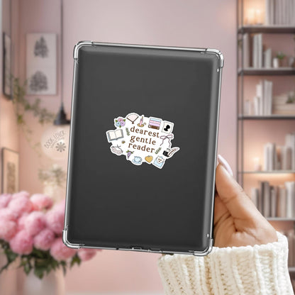 Dearest Gentle Reader Stickers / Bookish Stickers / Book Lover Gift / Bookish Merch / Kindle Sticker / Smut Reader / Reading Lover