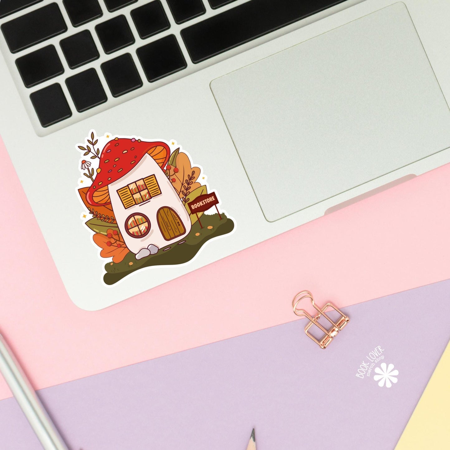 Mushroom Bookstore Stickers / Bookish Stickers / Book Lover Gift / Bookish Merch / Kindle Sticker / Smut Reader / Reading Lover / E-Reader