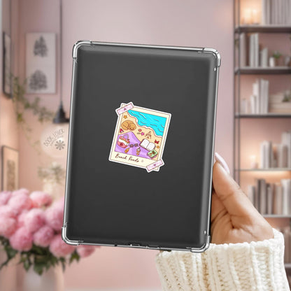Beach Reads Stickers / Bookish Dog Stickers / Book Lover Gift / Summer Bookish Merch / Kindle Sticker / Reading Lover / E-Reader