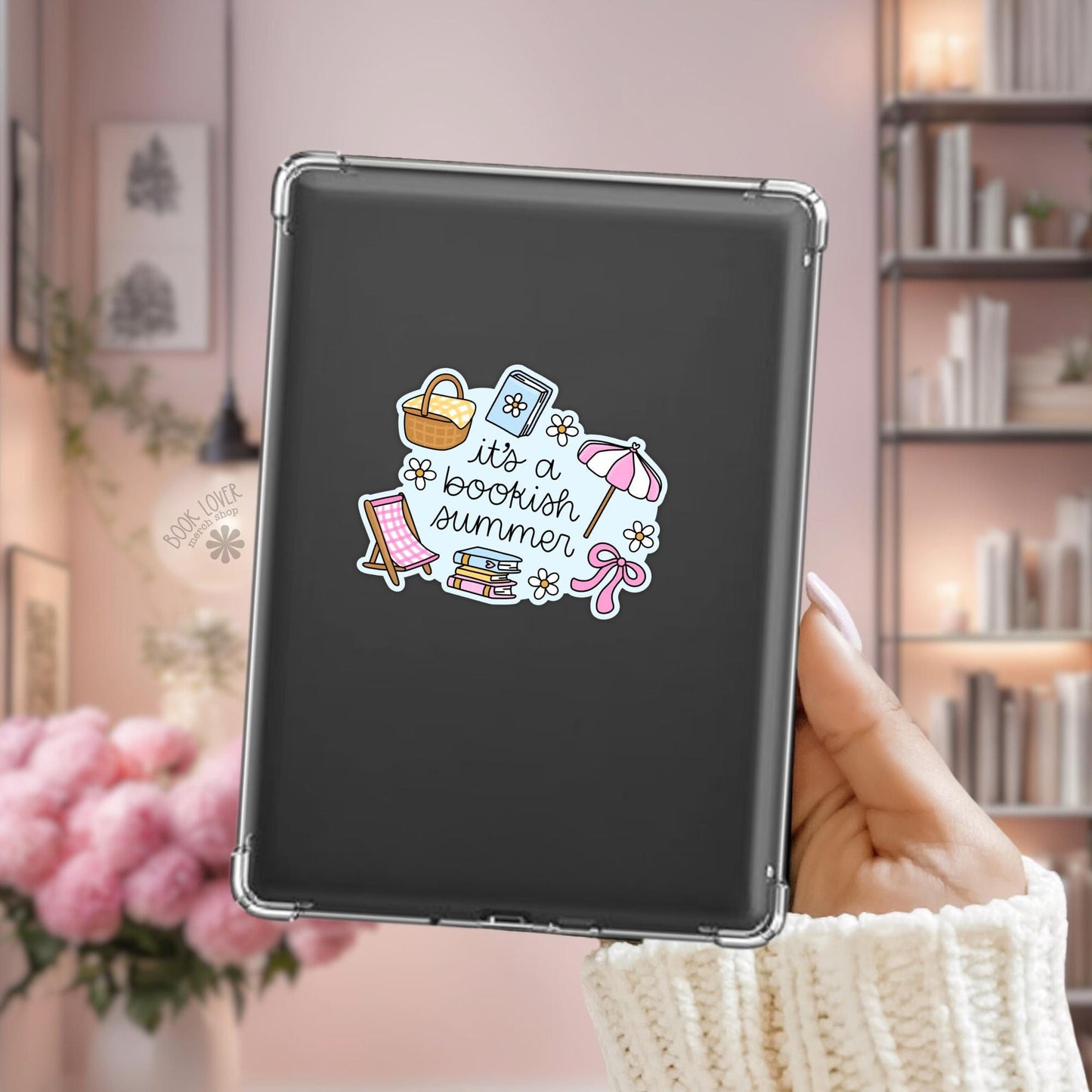 Its A Bookish Summer Stickers / Beach Bookish Stickers / Book Lover Gift / Bookish Merch / Kindle Sticker / Reading Lover / E-Reader